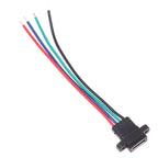USB-C Type Connector Type-C 2Pin 4Pin Welding Wire Female Waterproof Female Socket Rubber Ring High Current Fast Charging Port