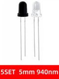 5mm 940nm LEDs Infrared Emitter and IR Receiver Diode 10pairs Diodes 301A