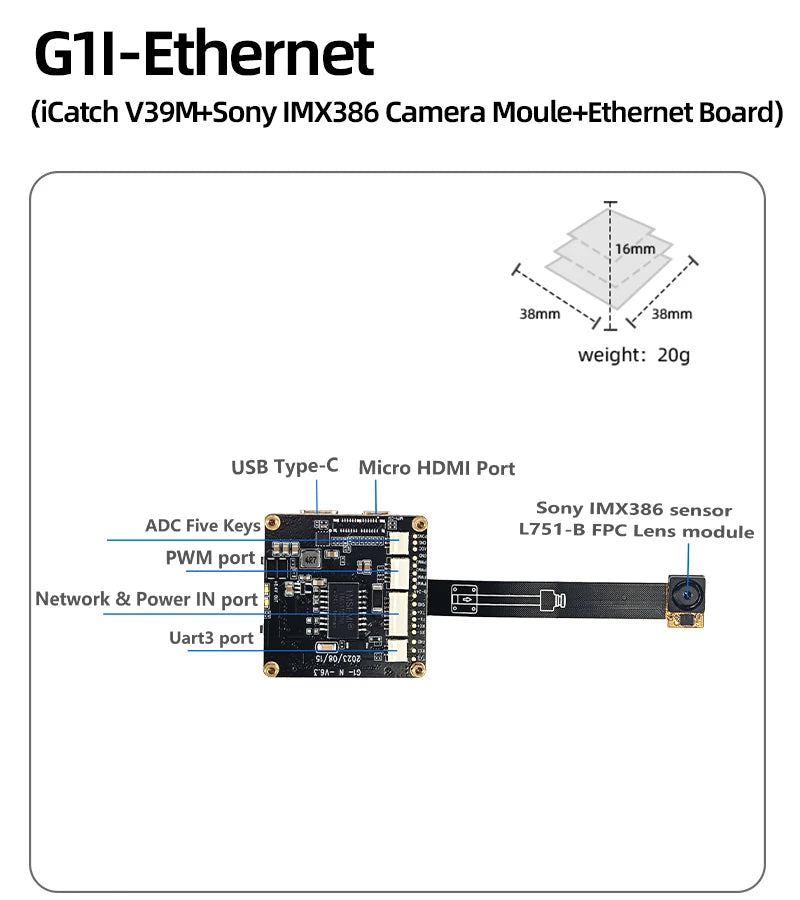 IMX386 Camera Module 12MP 4K 1/2.86" Outdoor Bike Helmet FPC Camera Module Wifi Mini Action Camera(Not Surveillance Camera)
