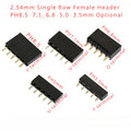 20PCS 2.54mm PH8.5/7.1/6.8/5.0/3.5mm DIP Single Row 1*2P3P4P5P6P-40P Straight Rohs Gold 0.1" Pitch PCB Female Pin Header Socket