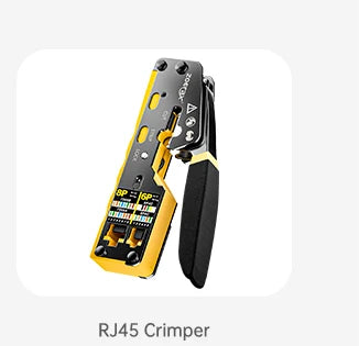 ZOERAX RJ45 RJ12 RJ11 Network Crimp Tool 8P6P4P Tester Tool With Strip,Cut,Crimp and Test Functions(Battery is Not Included)