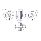 2804 Hollow Shaft Brushless DC Motor+ AS5600 Magnetic Encoder Set Hall Sensor Outer Rotor BLDC Motor Kit Support FOC Control