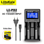 Liitokala Lii-PD4 Lii-PD2 18650 Battery Charger for 1.2V 3.7V NiMH 26650 21700 18350 18500 14500 AA AAA LiFePO4 Batteries