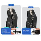 Crimping Tool Set Electrician Tools Quick Change Jaws For Crimp Terminals Dupont JST Non Insulated Open Barrel Ferrule Solar MC4