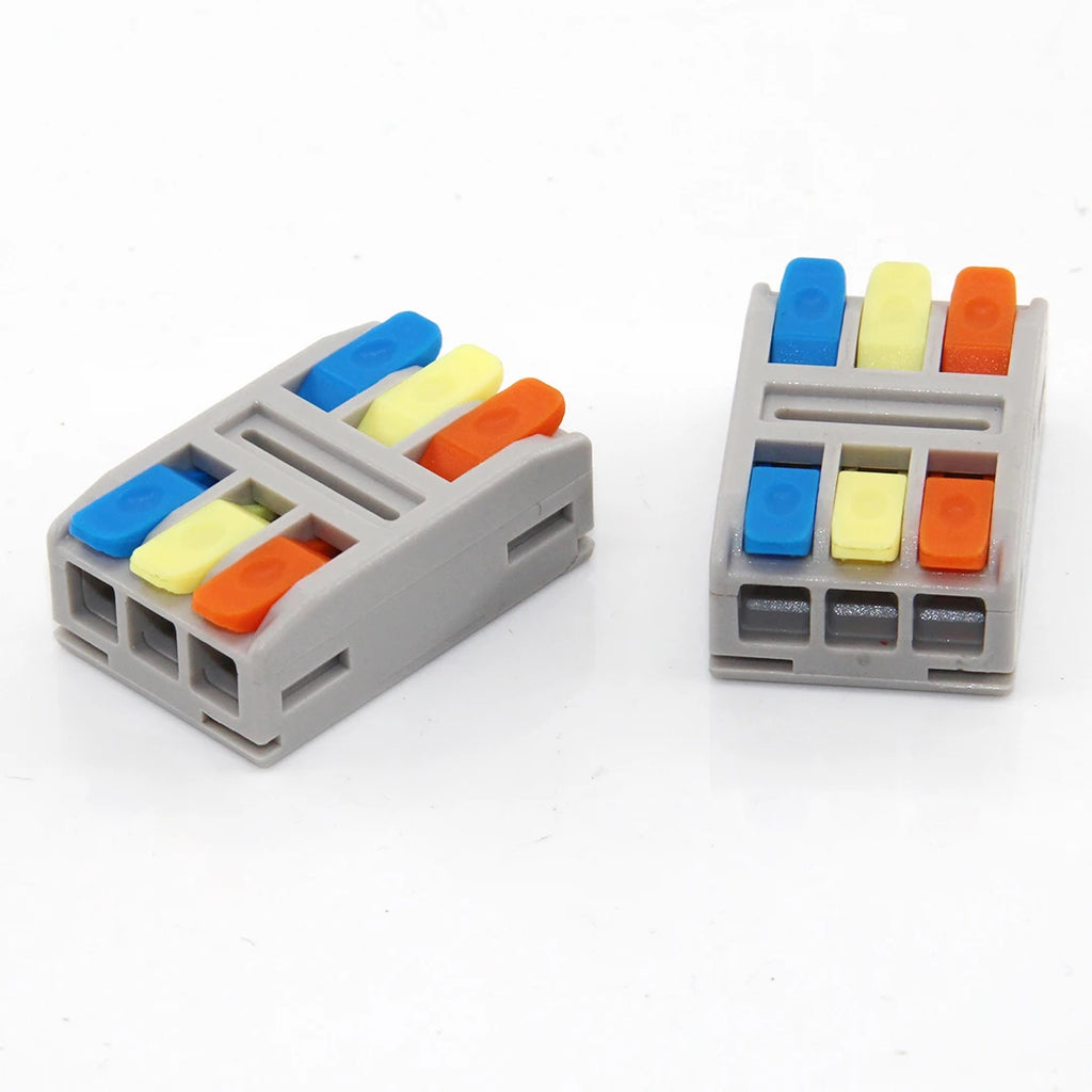 Universal Quick Electrical Wire Connectors Compact Splicing Terminal Blocks Push-in Home Cable Connectors 10Pcs