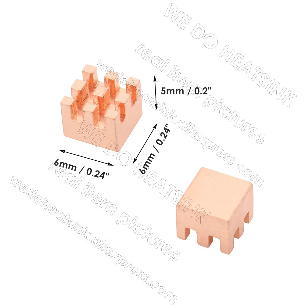 WE DO HEATSINK Small Tiny Useful Pure Copper Heat Sink Without or With Thermal Pad For Raspberry Pi Banana Pi IC Chipset Package