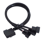 4-Pin IDE Molex to 4-Port 3-Pin/4-Pin Power Plug Cooler Cooling Fan Distributor Power Cord PC Computer Adapter Cord