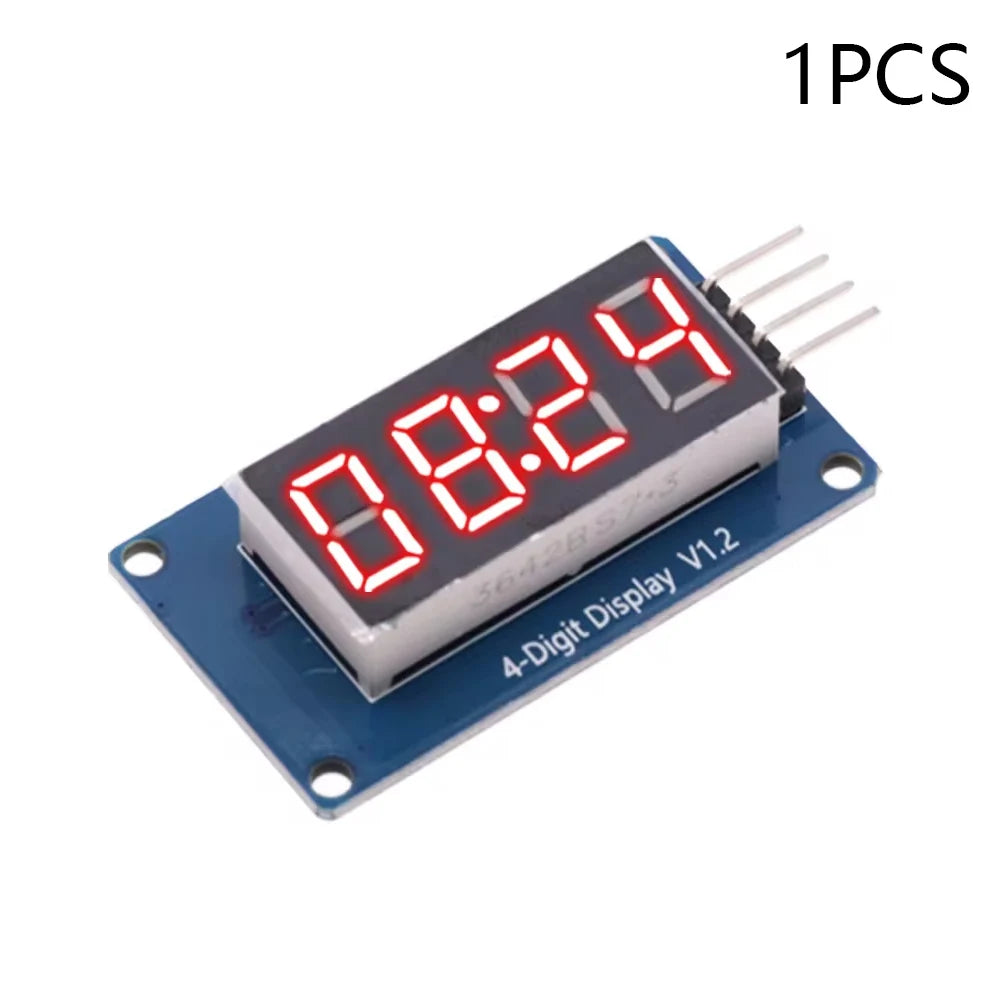 1/5/10PCS TM1637 LED Display Module 7 Segment 4 Bits 0.36 Inch Clock RED Anode Digital Tube Four Serial Driver Board Pack