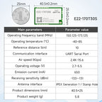 LoRa Module COJXU E22-T Series UART SMD DIP 170/230/433/915/868MHz 22/30/33/37dBm Stamp Hole SMA-K Wireless Module