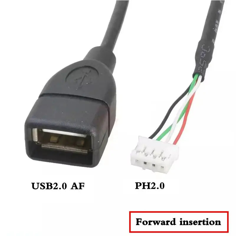 USB 2.0 to PH2.0/XH2.54/mx1.25 Data Cable, 4-Pin PH2.0 Pin to USB 2.0 Connection Cable, Small Motherboard USB Pin