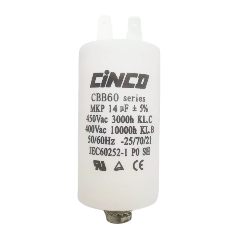 1PC 40/70/21 CBB60 Starting Capacitor14uF Motor Capacitor 50/60Hz 450VAC With M8 Screw For Electric Motor/Washing Machine