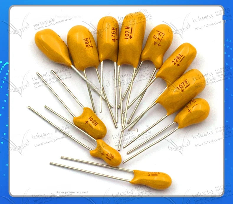 5PCS DIP Tantalum Capacitor 16v 25V 35V 50V 0.47UF 0.1UF 1UF 2.2UF 3.3UF 4.7UF 10UF 22UF 33UF 47UF 100UF 106 475 226 107 336 225