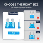 Fuses Standard 10-100pcs 5-40A Automotive Blade Fuse Kits Blade Type Fuse Replacement for Car/RV/Truck/Motorcycle/Boat Etc