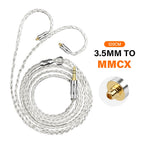 16 Core Silver Plated For iPhone USB C 3.5mm to MMCX IE80 Balanced Cable Connector For Sennheiser Earphone Balance Upgrade Cable