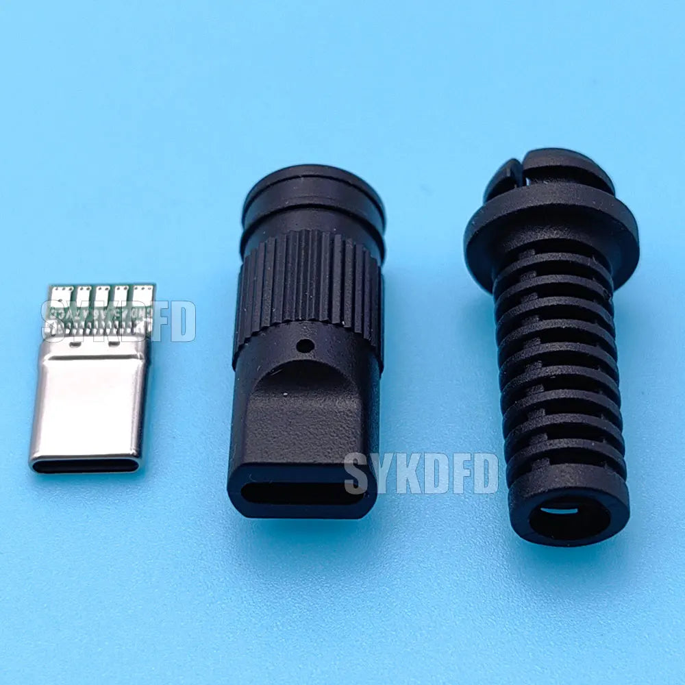 USB 3.1 24Pin Type-C Male 5 Solder Joints For Mobile Phone Fast Charging 3A C TO C With CC Solder Pad Repair DIY Data Plug