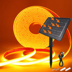 Solar Neon Light Strip 24V COB Waterproof IP68 Red Green Blue Warm Natural White 320LEDs/m Flexible High Density Linear Lighting
