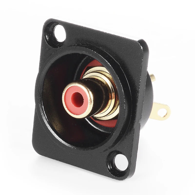 D Type RCA Female Jack YS367A Mounting Module Solder Socket AV Audio Video Connector for DVD Panel