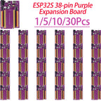 1/5/10/30Pcs ESP32S 38Pin Purple Expansion Breakout Board NodeMCU 32S Wifi UART Serial Communication Module Lua Program Board
