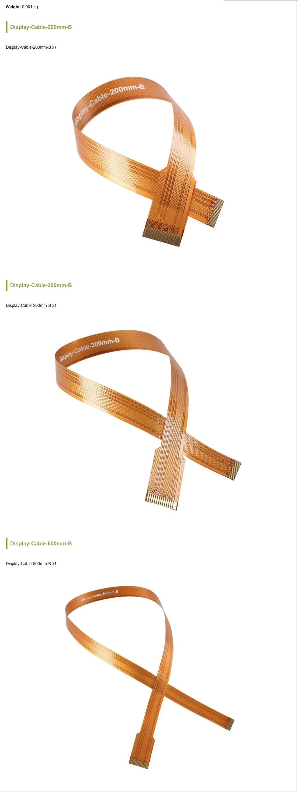 CSI FPC Flexible Cable (B) For Raspberry Pi 5 22PIN To 15PIN 200/300/500mm Camera Ribbon Cable
