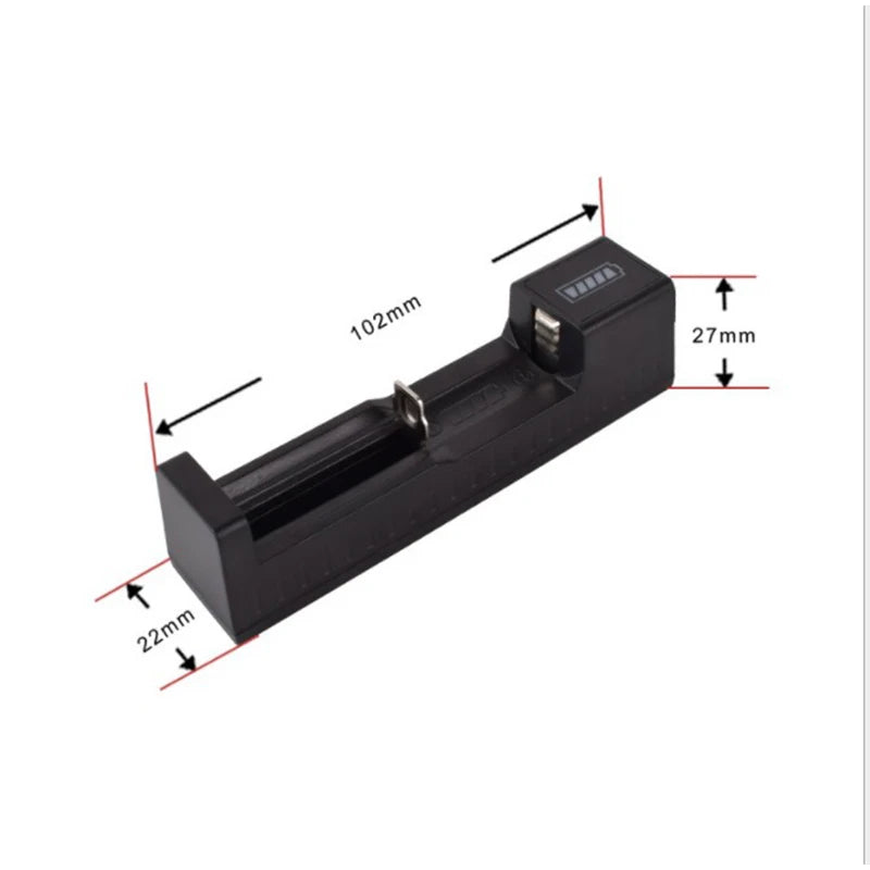 18650 26650 14500 Charger Universal 1 Slot Battery USB Charger Adapter LED Smart Chargering for Rechargeable Batteries Li-ion