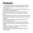 DC 3.3V-5V TTL to RS485 Module UART Level Converter Automatic Flow Control for MCU Serial Communication