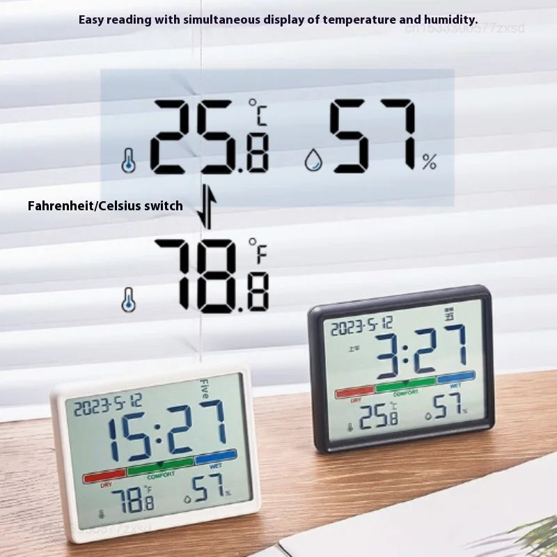 Youpin Electronic Thermometer Hygrometer Weather Station High Precision with Table Clock Function Mini Thermometer Sensor Gauge