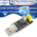 ESP01 Programmer Adapter UART GPIO0 ESP-01 Adaptaterr ESP8266 CH340G USB to ESP8266 Serial Wireless Wifi Developent Board Module