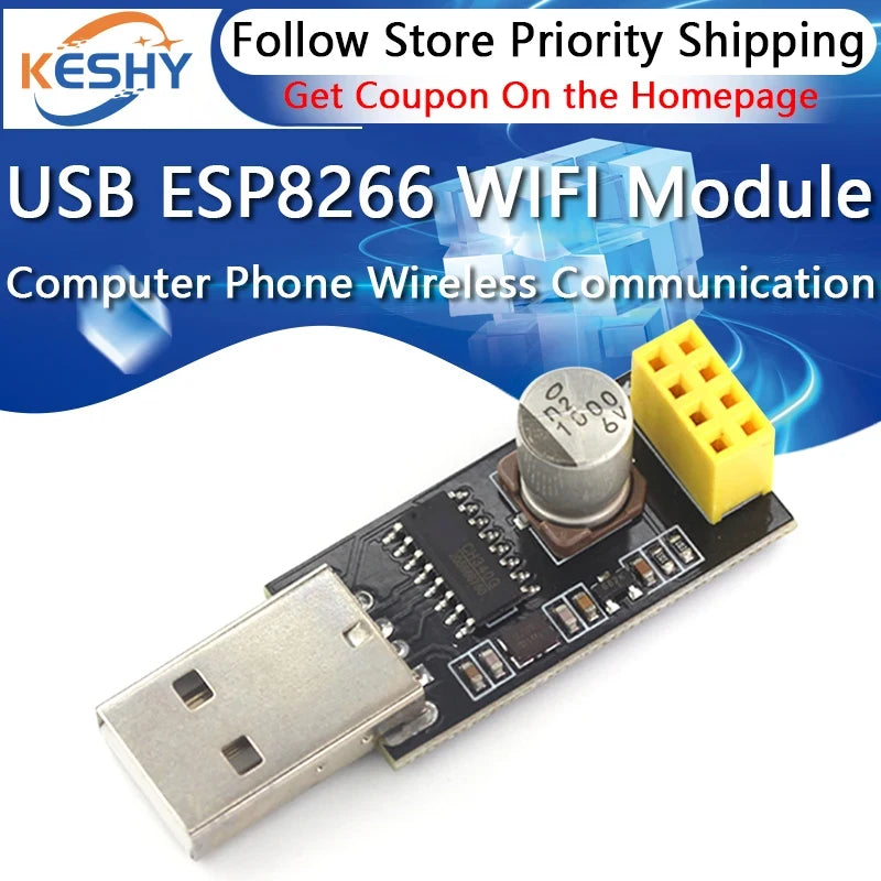 ESP01 Programmer Adapter UART GPIO0 ESP-01 Adaptaterr ESP8266 CH340G USB to ESP8266 Serial Wireless Wifi Developent Board Module