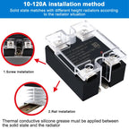 LCTC SSR Solid State Relay 10A 25A 40A 60A 80A 100A 120A 200A 240A Single Phase Control Relay DC TO AC DC TO DC AC TO AC 3-32VDC