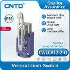 Heavy‑Duty Industrial Limit Switch CNTD CWLCA12‑2‑Q 10A 380VAC IP66 DPDT Za Double‑Break Adjustable Lever Roller Vertical Switch