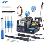 WEP 927 Clips Tin Soldering Iron with Optional Magnifier Lamp Digital Display Electric Soldering iron Kit Set Soldering Station
