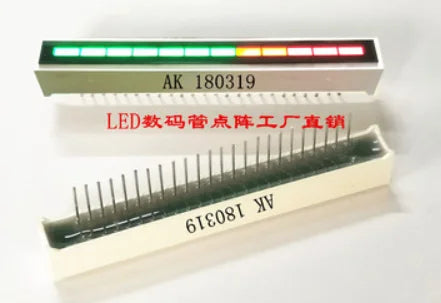 5PCS x 12 Segment 4 RED + 8 Green 7*58mm Digital LED Bar Display LED Parts 128074R8G STBD01-4R8GA