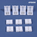 10Pcs LED Strip Connector 8MM 10MM 2Pin 3Pin 4Pin 3528 5050 RGB Single Color Solderless PCB Board Wire Free Welding Connectors