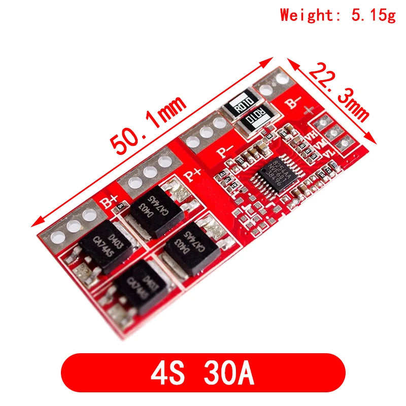 1S 2S 3S 4S 3A 20A 30A Li-ion Lithium Battery 18650 Charger PCB BMS Protection Board For Drill Motor Lipo Cell Module
