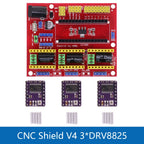 New CNC Shield V3 V4 Engraving Machine / 3D Printer / + A4988/DRV8825 Driver Expansion Board for Arduino DIY Kit