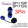 SP11 Series Waterproof Aviation Plug Connector IP68 Cable Joint SP1110P2 SP1112S2  Durable Electrical Connector for Outdoor Use