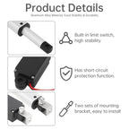 12V Linear Actuator 10-200mm Stroke 32N/64N/96N/188N/1000N/3000N Electric Reciprocating Lifting Linear Motion Actuator Motors