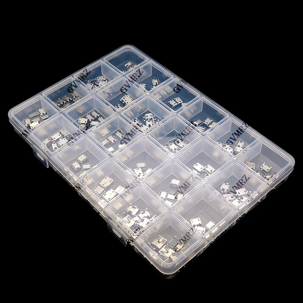 240Pcs/box Micro USB Connectors Set Charging Port For MP3/4/5 100% Huawei Lenovo ZTE USB Connector Jack