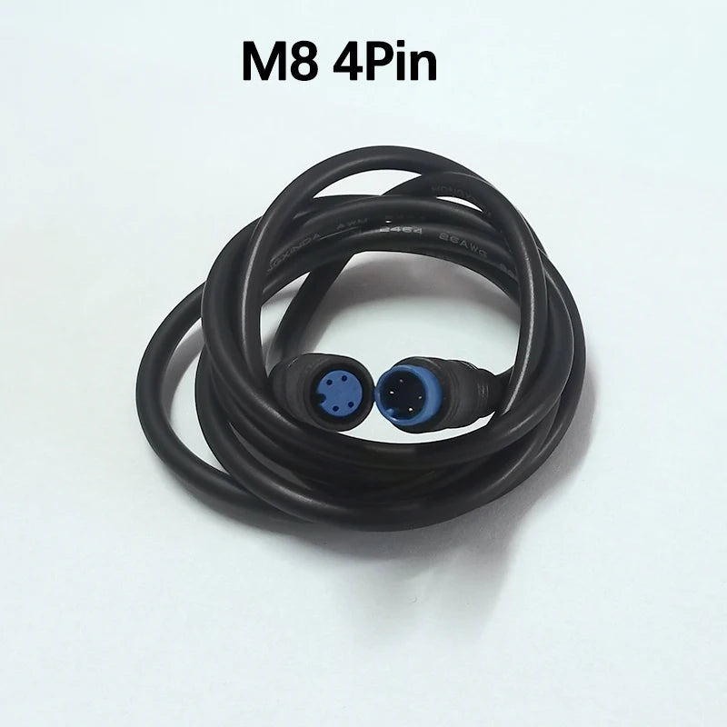 1pc 1m Long 6/8mm Circle Connector Cable Signal Sensor Cord For EBike E-Scooter Waterproof Extension Cable 2 3 4 5 6 Pin M6/M8
