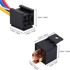 DC 12V/24V 4 Pin 5 Pin 30A Waterproof Automotive Relay With Socket Car Relay Auto Relay  Fuse Coil 1.8W Voltage Relay Vehicle