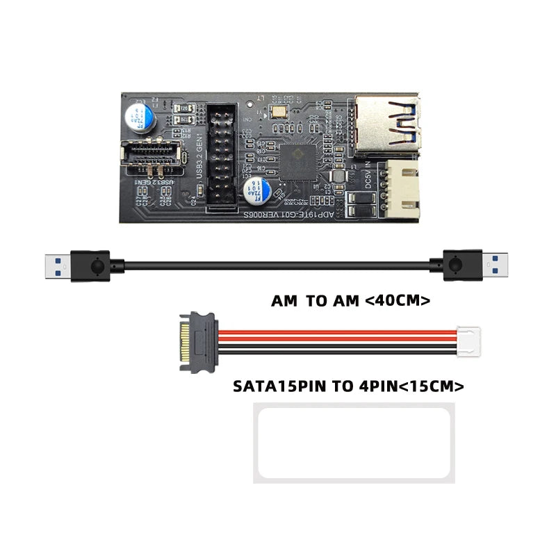 Header 19pin to Type E + 19Pin Motherboard 1 to 2 Splitter USB 3.0 Hub USB Adapter Conector USB 19Pin Connector Extension Cables