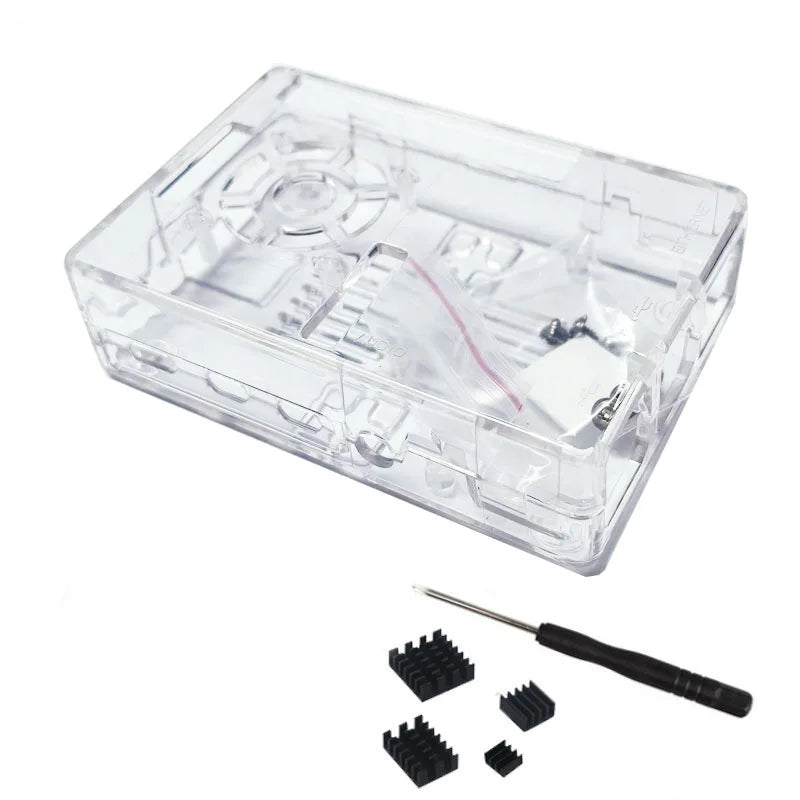 Raspberry Pi 4B Case ABS Protective Shell Box With Cooling Fan