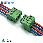 10pairs Aerial Butt Welding 2EDGRK 15EDGRK-3.81 3.5mm 2-24P Plugin Male Pin+Female Socket 28-16AWG Wire Screw Terminal Block