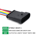 5/20/100 Sets 1/2/3/4/5/6 Pin Way Waterproof Electrical Wire Connector Plug 1.5mm Terminals 2Pin HID Plug Auto Xenon Lamp Plug