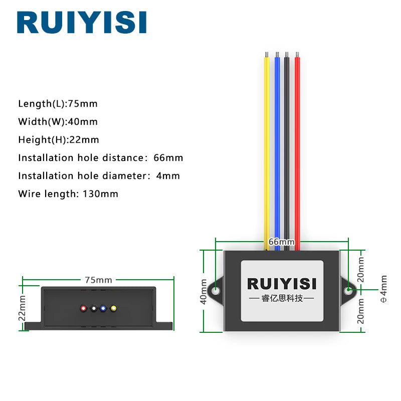 RUIYISI DC-DC Isolated Power Converter 24V 36V 48V 60V 72V 80V 90V 120V 130V 12V to 12V Step-Down Module Transformer