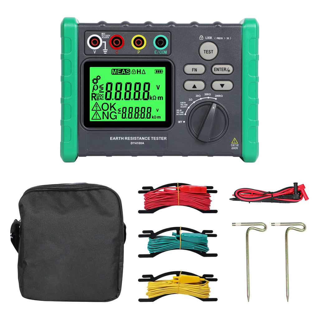 Duoyi 4100A Digital Ground Resistance Test Lightning Protection Detection Measuring Instrument Rocker Ground Resistance Tester