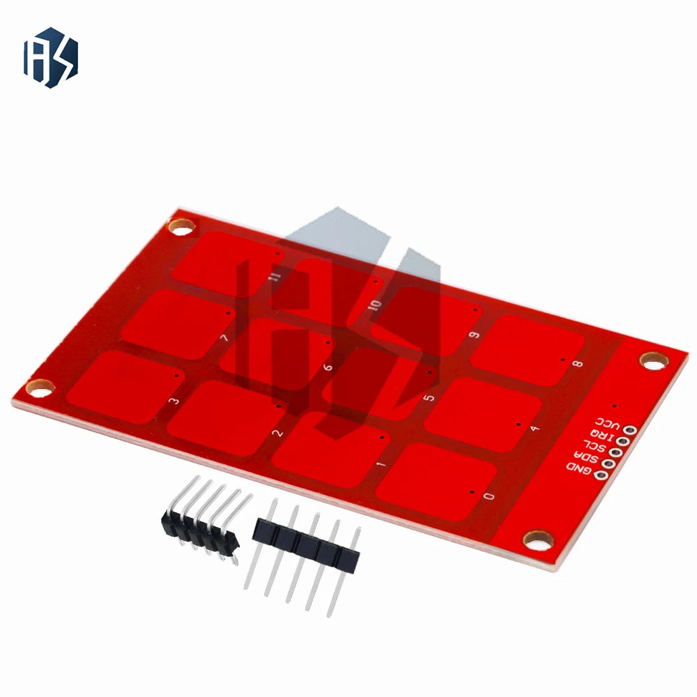 12-Button Capacitive Touch Keypad (MPR121): I2C Interface Sensor Module – for Arduino-Compatible