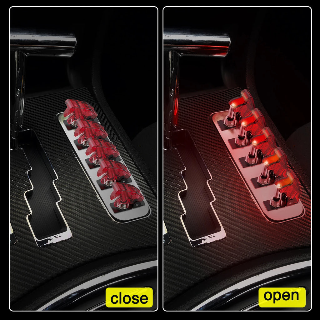 Nilight 5PCS12V LED Toggle Switch Heavy Duty 20A SPST ON Off 3 Pin Rocker for Automotive Cars Trucks Boats Racking