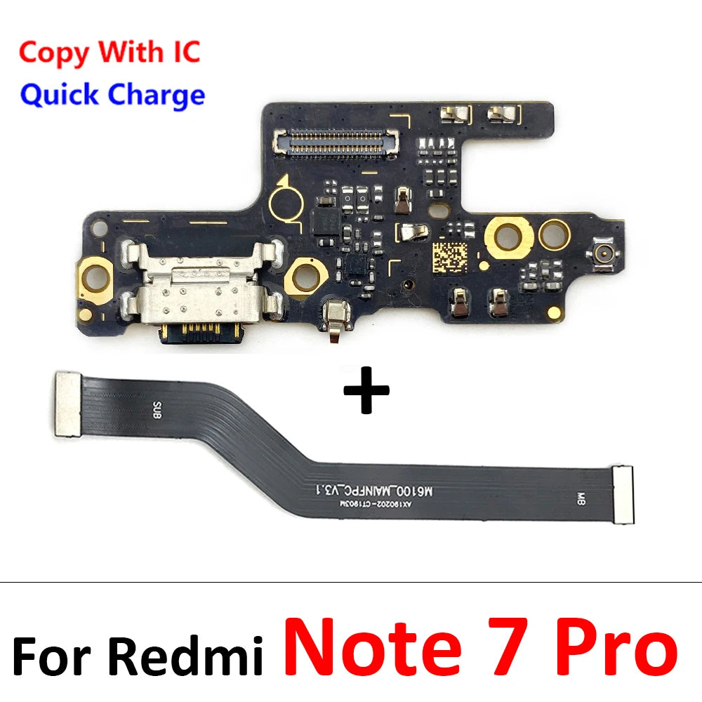 NEW USB Charging Port Dock Board Connector Main FPC Motherboard Flex Cable For Xiaomi Redmi Note 9 10 7 Pro 10S 11 4G 5G 8 fast