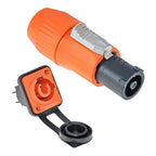 2PCS Powercon Connector 3-Pin 20A 250V  IP65 Waterproof Panel Mount Locking Power Adapter for Speaker/Audio/DJ Equipment